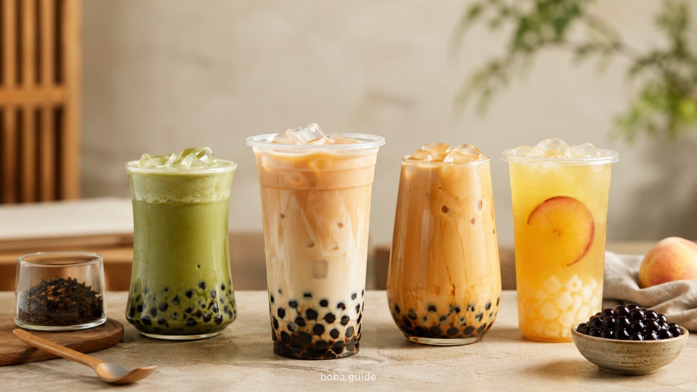 Global bubble tea drinks inspired by Taiwanese, Japanese, Southeast Asian and modern fruit tea styles